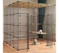 YPDOPORA Enclos pour Animaux De Compagnie, Cage pour Animaux De Compagnie, Chenils Pliables, Grand Lieu d'exercice pour Animaux De Compagnie, Villa pour Chaton, Cochon d'Inde, Lapin Et Chinchilla,N
