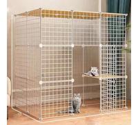 YPDOPORA Enclos pour Animaux De Compagnie, Cage pour Animaux De Compagnie, Chenils Pliables, Grand Lieu d'exercice pour Animaux De Compagnie, Villa pour Chaton, Cochon d'Inde, Lapin Et Chinchilla,A