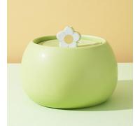YPDOPORA Fontaine À Eau Automatique en Céramique pour Chat, 1,5 L (50 Oz), Filtres Et Pompes Inclus, Idéale pour Les Chats, Les Chiens Et Autres Animaux De Compagnie,Vert