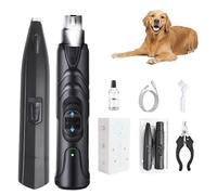 YPDOPORA Kit D'affûtage des Griffes pour Animaux De Compagnie, Coupe-Griffes Silencieux pour Chien, Coupe-Ongles, Rasoir pour Pieds, Taille-Griffes Électrique pour Animaux De Compagnie,Black 1