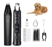 YPDOPORA Kit D'affûtage des Griffes pour Animaux De Compagnie, Coupe-Griffes Silencieux pour Chien, Coupe-Ongles, Rasoir pour Pieds, Taille-Griffes Électrique pour Animaux De Compagnie,Black 2