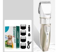 YPDOPORA Kit De Toilettage pour Chien, Tondeuse À Cheveux sans Fil Rechargeable À Faible Bruit, Tondeuse À Cheveux Électrique Silencieuse pour Chien, Tondeuse À Cheveux pour Chiens Et Chats,Blanc
