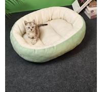 YPDOPORA Lit Orthopédique en Mousse pour Chien, Lit Moelleux Anti-Anxiété pour Chien, Rembourrage en Mousse À Mémoire De Forme avec Housse Amovible Et Lavable Et Fond Antidérapant pour Chiens,Vert,S