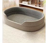 YPDOPORA Lit Orthopédique en Mousse pour Chien, Lit Orthopédique De Taille Moyenne Lavable, Canapé De Couchage pour Chien avec Couche Intérieure Imperméable Et Fond Antidérapant pour Chiens,Gray c,L