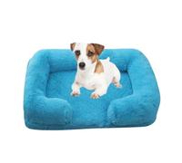 YPDOPORA Lit Orthopédique pour Chien De Taille Moyenne, Lavable, en Mousse À Mémoire De Forme, pour Cage, Lavable, pour Chiens De Grande Taille, avec Doublure Imperméable Et Fond Antidérapant,Bleu,XL