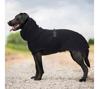 YPDOPORA Manteau d'hiver Chaud Et Rembourré pour Chien, Veste Confortable À Col Roulé De Taille Moyenne, Manteau Doux Et Confortable avec Sangle Ventrale Réglable pour Les Promenades,Noir,XL