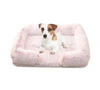 YPDOPORA Panier Orthopédique pour Chien De Grande Taille, Panier en Mousse À Alvéoles, Panier Lavable pour Animaux De Compagnie avec Housse Amovible Et Fond Antidérapant pour Chiens Et Chats,Rose,L