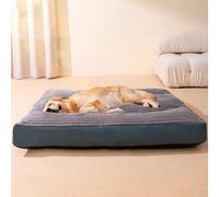 YPDOPORA Panier Orthopédique pour Chien De Grande Taille, Panier pour Chien De Taille Moyenne, Panier Extra Épais Et De Soutien avec Housse Imperméable Et Lavable, Fond Antidérapant,Vert,L