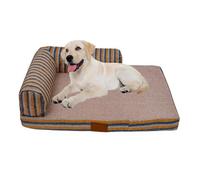 YPDOPORA Panier Orthopédique pour Chien De Taille Moyenne, Coussin en Mousse À Mémoire De Forme, Doux Et Confortable, avec Dessous Antidérapant, Housse Amovible Et Lavable,Marron,S