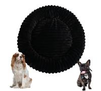 YPDOPORA Panier Orthopédique pour Chien, Taille Moyenne, Lavable, en Forme De Donut, pour Petits Chiens, Moelleux, Anti-Anxiété, avec Fond Antidérapant, pour Chiots Et Chatons,Noir,XS