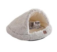 YPDOPORA Panier pour Chat D'intérieur, Nid en Peluche Apaisant Et Anti-Anxiété, Nid Douillet pour Chien avec Housse Amovible Et Lavable, Doublure Imperméable Et Dessous Antidérapant,Beige,XL