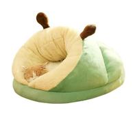 YPDOPORA Panier pour Chats D'intérieur, Sac en Peluche Douce Et Auto-Chauffante pour l'hiver, Panier en Forme De Chaussons Mignons avec Fond Antidérapant pour Chiots Et Chatons D'intérieur,Vert,M