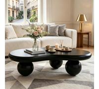 YPDOPORA Table Basse Cloud De 46 Po avec 3 Pieds Sphériques | Tables basses modernes en forme de nuage avec grand plateau pour salon, appartement ou bureau