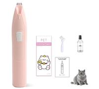 YPDOPORA Tondeuse pour Pattes De Chien avec Lumière LED, Tondeuse De Toilettage sans Fil Alimentée par Batterie, Rasoir À Poils d'animaux À Faible Bruit pour Chiens Et Chats,Rose