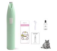 YPDOPORA Tondeuse pour Pattes De Chien avec Lumière LED, Tondeuse De Toilettage sans Fil Alimentée par Batterie, Rasoir À Poils d'animaux À Faible Bruit pour Chiens Et Chats,Vert