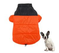 YPDOPORA Veste Coupe-Vent À Col Roulé pour Chiot, Manteau Chaud pour Chien par Temps Froid, Manteau Chaud pour Chien avec Harnais Intégré Imperméable, Manteau d'hiver pour Chien,Orange,2XL
