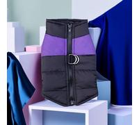 YPDOPORA Veste De Neige Douce pour Petit Chien pour l'hiver, Manteaux pour Chiens pour Grands Chiens d'hiver Imperméables, Manteau d'hiver pour Chiens avec Anneau en D,Violet,M