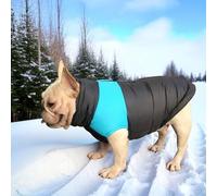 YPDOPORA Veste De Neige Douce pour Petit Chien pour l'hiver, Manteaux pour Chiens pour Grands Chiens d'hiver Imperméables, Manteau d'hiver pour Chiens avec Anneau en D,Bleu,L