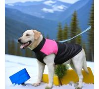 YPDOPORA Veste De Neige Douce pour Petit Chien pour l'hiver, Manteaux pour Chiens pour Grands Chiens d'hiver Imperméables, Manteau d'hiver pour Chiens avec Anneau en D,Rose,S