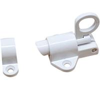 YPEZASDLW Loquet Coulissant, Serrure à pêne de Porte, Serrure de Porte coulissante à pêne, Anneau de Traction de sécurité de Porte en Alliage d'aluminium(Silver)