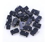 YPEZASDLW Micro Interrupteur de Fin de Course, Bouton-Poussoir momentané, 5A, 125, 250vac, 3 leviers à charnière Longue, for Porte électrique, butée Finale, 12/20 pièces(20pcs)