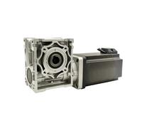 YPEZASDLW Moteur à Courant continu sans balais 785 W 48 V/310 V avec réducteur à vis sans Fin, Rapport de réduction 100:1/80:1/50:1/40:1/20:1/15:1/10:1/7,5:1/5:1(Ratio 25 to 1,Dual Output SHAFT-310V)