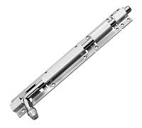 YPEZASDLW Verrou de porte en acier inoxydable - Verrou coulissant en fonte d'acier inoxydable massif - Verrou cylindrique pour portes, fenêtres, clôtures en bois - Serrure coulissante brossée avec vis