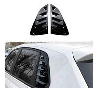 YPFYBHD Volet de Fenêtre Arrière, Compatible pour VW Polo MK6 2018+, 2 Stores Triangulaires, Couvercle de Décoration de Panneau de Ventilation Latéral,Black