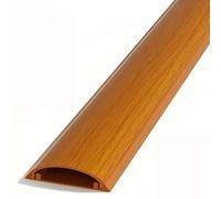 YPIOUREN Cache câbles Adhésif Goulottes en PVC pour Fils au Sol Chemin de Câbles Incurvé pour Bureaux, Domiciles et Lieux Publics(Golden Oak,2.3x0.9cm/0.9x0.35in)