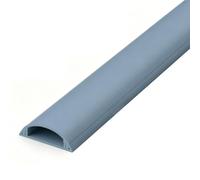 YPIOUREN Cache câbles Adhésif Goulottes en PVC pour Fils au Sol Chemin de Câbles Incurvé pour Bureaux, Domiciles et Lieux Publics(Grey,3x1.1cm/1.12x0.43in)