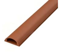 YPIOUREN Cache câbles Adhésif Goulottes en PVC pour Fils au Sol Chemin de Câbles Incurvé pour Bureaux, Domiciles et Lieux Publics(Brown,4.7x1.5cm/1.8x0.6in)