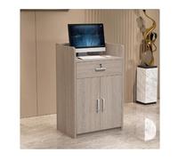 YPIOUREN Comptoir d'accueil for Petits Espaces,Petit comptoir de réception,Comptoir d'accueil Moderne, avec Tiroirs Verrouillables, for Commerce, Hall D'entrée, Salon De Beauté(Gray,80cm/31.5in)