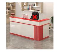 YPIOUREN Comptoir De Réception Moderne avec Rangement, Comptoir De Réception en Bois, Caisse, Table De Réception, for Magasins De Vêtements, Instituts De Beauté Et Réceptions(Red,100cm/39.3in)