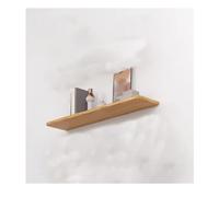 YPIOUREN Étagères Murales Profondes en Bois, Étagères De Salle De Bain, Tablette Murale Rabattable,avec Supports Invisibles, for Salle De Bain, Salon, Chambre, Cuisine(Wood,60 * 20cm/23.6 * 7.8in)