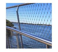 YPIOUREN Filet Antivol En Acier Inoxydable 304, Filet De Sécurité Pour Garde-Corps D'extérieur ,Clôture Tissée Antivol, Filet Inoxydable Corde , For Terrains De Football, Jardins(25*1.5m/82.1*4.9ft)