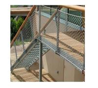 YPIOUREN Filet De Protection Antichute Flexible en Acier Inoxydable 304, Câble Métallique Maille De Type X,Filet De Sécurité Résistant À l'usure,for Jardin, Cage À Poules(25 * 3m/82.1 * 9.8ft)