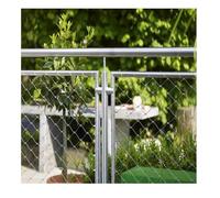 YPIOUREN Filet De Sécurité Flexible Résistant Aux Chocs, Câble Métallique De Type X, 304 INOX Cable Acier Filet Inoxydable Corde, for Jardin, Escalier, Personnalisable(25 * 1.2m/82.1 * 3.9ft)