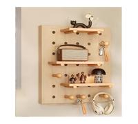 YPIOUREN Organiseur Mural Pour Bureau, Kits De Panneaux Perforés À Affichage Modulaire, Présentoir Mural En Panneau Perforé, Panneau Perforé En Bois, For Cuisine, Garage(Wood,SQUARE_60*80CM)