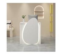 YPIOUREN Petit Comptoir De Réception, Armoire De Caisse Simple, Réception Moderne avec Tiroir Verrouillable, Table De Réception Moderne avec Tiroir, for Hall D'entrée, Boutique(White,80CM/31.5in)