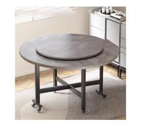 YPIOUREN Table À Abattants, Table De Salle À Manger Ronde Pliable, Table À Abattants, for Petits Salons Et Salles À Manger(Gray B,100cm)