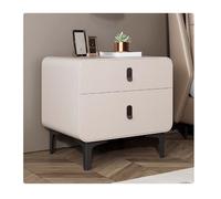 YPIOUREN Table De Chevet De Style Moderne, Tables De Chevet Minimalistes Et Pratiques, for Petits Espaces Et Organisation De La Chambre, Salon(Off-White,40 * 40 * 48cm)