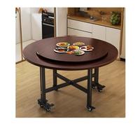 YPIOUREN Table De Salle À Manger Ronde Pliante À Abattants,Table À Manger Gain De Place, Table Polyvalente, Idéale for Optimiser l'espace, for Le Salon Ou Une Maison De Campagne(Walnut B,140cm)