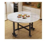 YPIOUREN Table De Salle À Manger Ronde Pliante À Abattants,Table À Manger Gain De Place, Table Polyvalente, Idéale for Optimiser l'espace, for Le Salon Ou Une Maison De Campagne(White A,160cm)