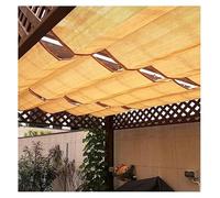 YPIOUREN Voile D'ombrage Rétractable en Forme de Vague, Auvent Flexible en Forme de U, Protection Solaire Anti-UV, Couverture Supérieure Décorative pour Jardin(W:2.5m/8.2ftxL:4m/13.1ft)