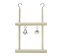 Yplkm Balançoire pour Oiseaux De Cage | Échelle de Perchoir en Bois avec Clochette - Balançoire Interactive pour Les Calopsittes - pour Conure Perruche Calopsitte Inséparable Canari Lapin Cochon