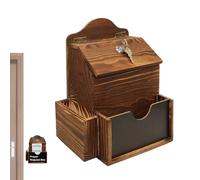 Yplkm Boîte à Suggestions, Urne de Vote, Boîte aux Lettres Verrouillable en Bois à 2 Fentes pour Collecte de Messages Bureau Enseignant Ferme Restaurant Église Mariage