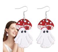 Yplkm Boucles D'oreille Halloween - Bois Double Face Effrayant - Boucle d'Oreille Halloween Effrayante | pour Costume Fête Mariage Danse Festival Plage Quotidien