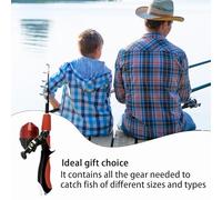 Yplkm Canne à pêche pour, Canne à pêche pour Jeunes - Kit de débutant de boîte de matériel de Portable | Équipement de de Voyage avec Sac de Rangement de boîte à appâts, Canne à