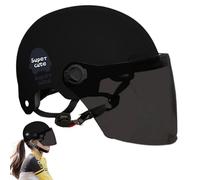 Yplkm Chapeau de Moto léger, Demi-Couvre-Chef de Moto - Demi-tête Portable pour Motos - Fournitures de électrique de Protection Solaire, Couvre-Chef Ouvert pour vélo, croiseur, Scooter