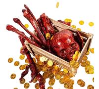 Yplkm Élément Squelette - Ensemble Grandeur Nature Crâne et Os,Décorations d'halloween Effrayantes pour Le Cimetière, Le Jardin, Le Terrain, Le Carnaval, la Fête, Le Porche, la Pelouse